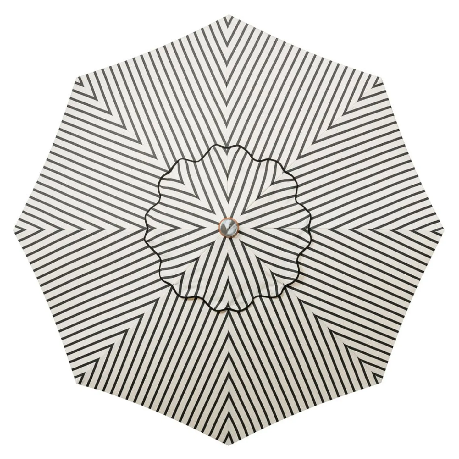 The Market Umbrella - Monaco Black Stripe