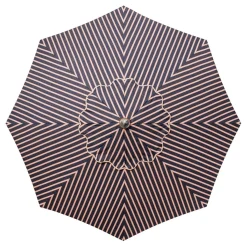 The Market Umbrella - Monaco Navy And Pink Stripe