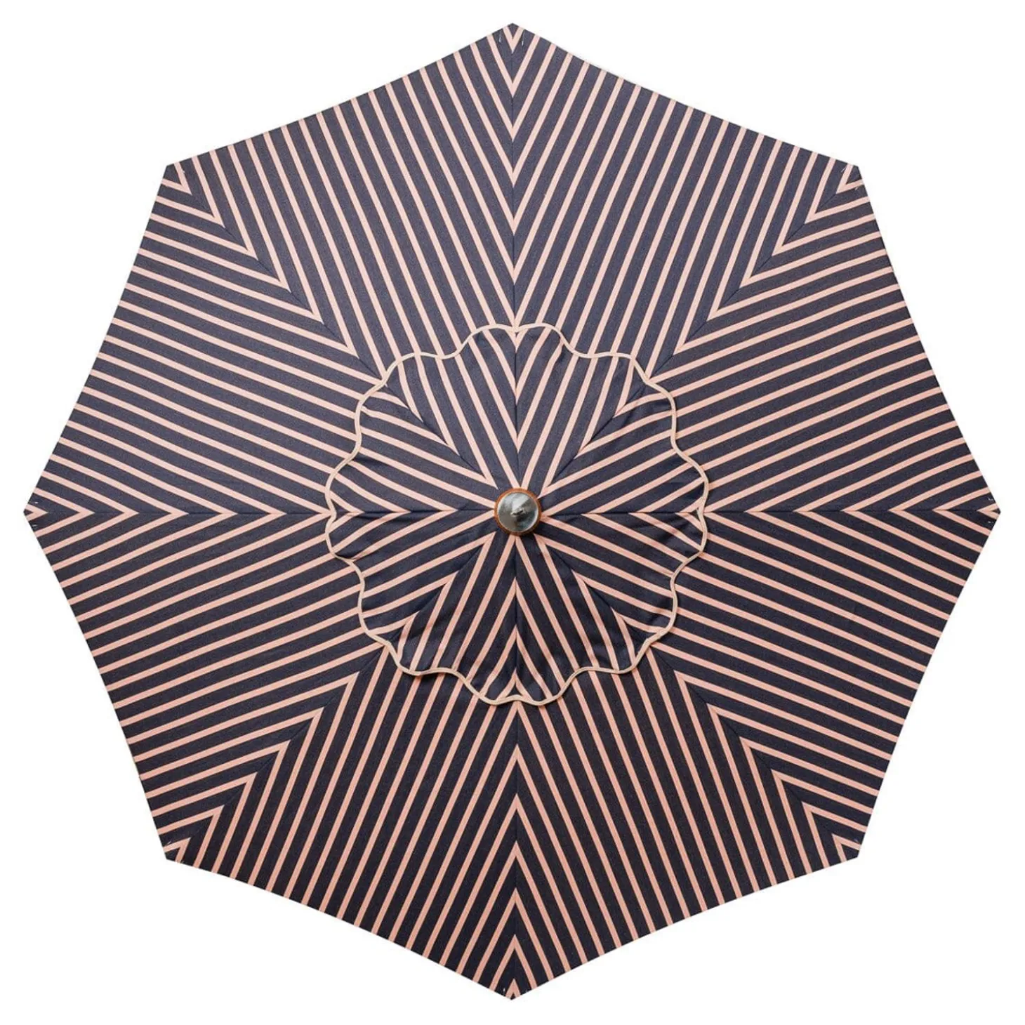The Market Umbrella - Monaco Navy And Pink Stripe