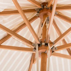 The Market Umbrella - Monaco Natural Stripe