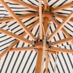 The Market Umbrella - Monaco Black Stripe