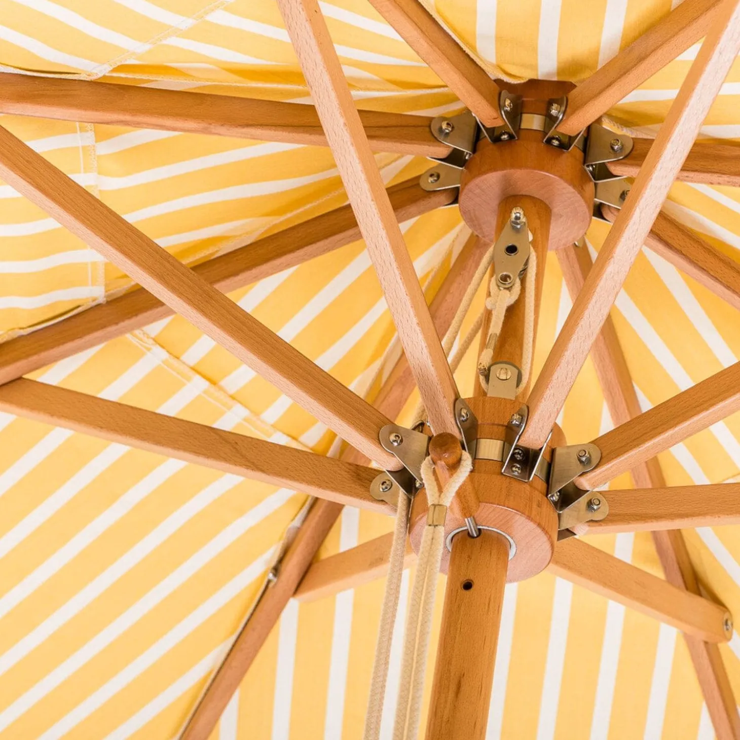 The Market Umbrella - Monaco Mimosa Stripe