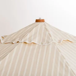 The Market Umbrella - Monaco Natural Stripe