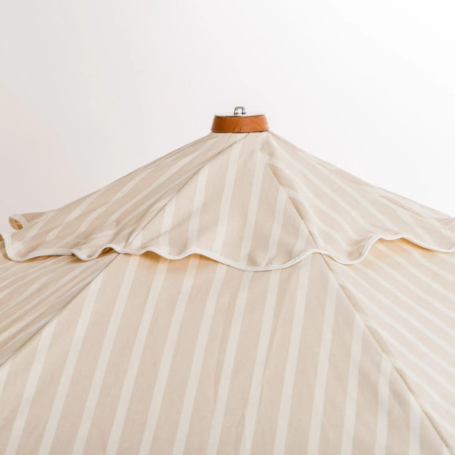 The Market Umbrella - Monaco Natural Stripe