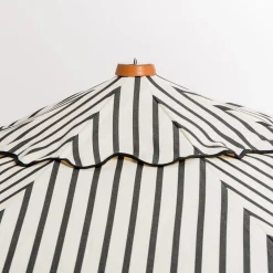The Market Umbrella - Monaco Black Stripe