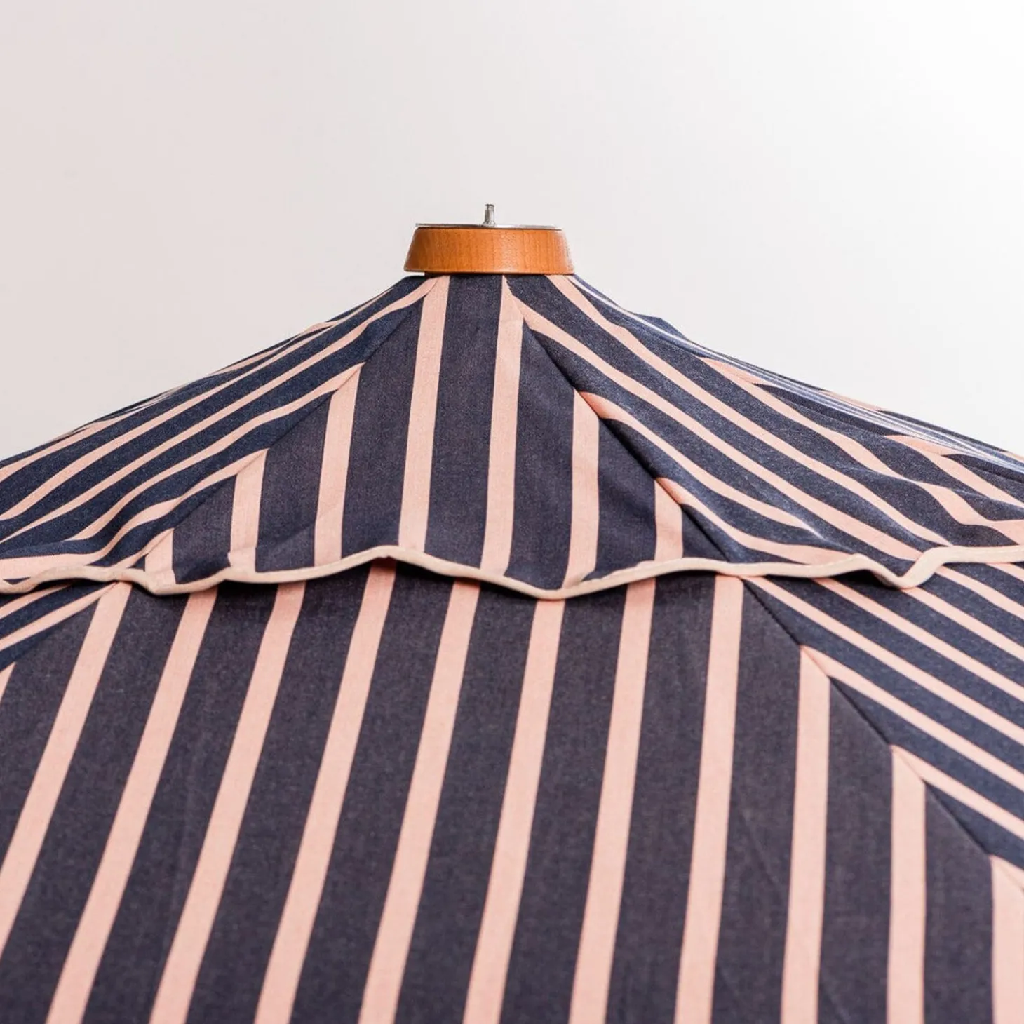 The Market Umbrella - Monaco Navy And Pink Stripe