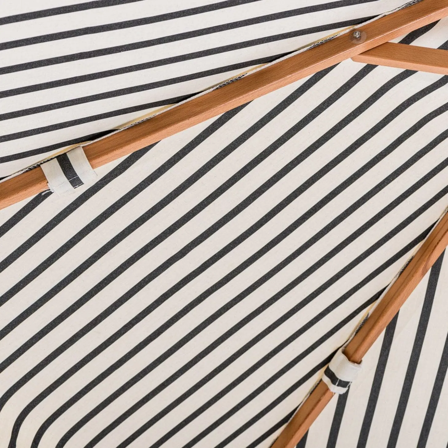 The Market Umbrella - Monaco Black Stripe