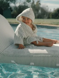 The Mini Poncho - Lauren'S Sage Stripe