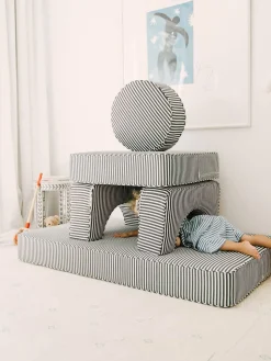 The Modular Pillow Stack - Lauren'S Navy Stripe