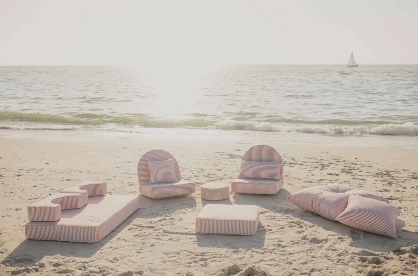 The Modular Pillow Stack - Lauren'S Pink Stripe