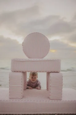 The Modular Pillow Stack - Lauren'S Pink Stripe