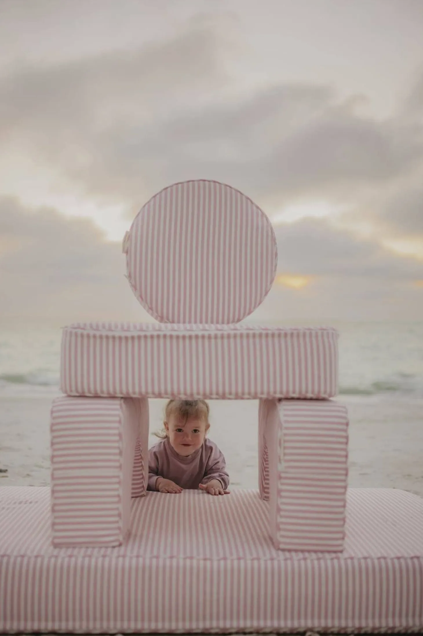 The Modular Pillow Stack - Lauren'S Pink Stripe