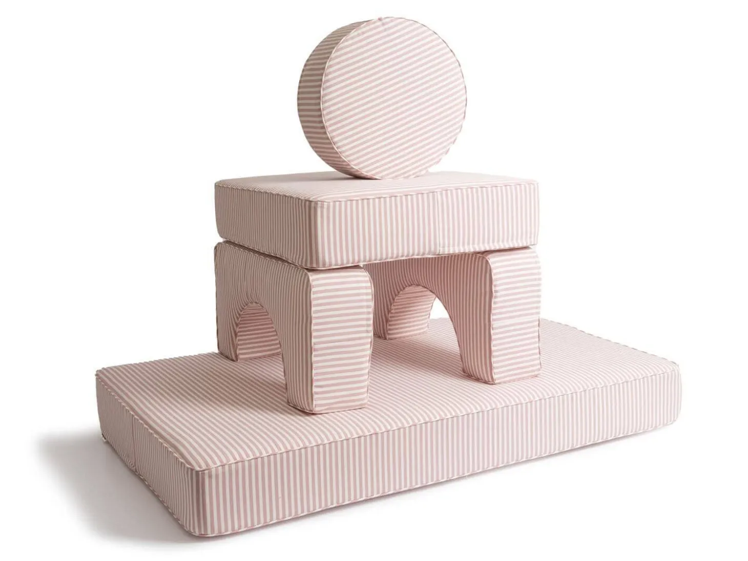 The Modular Pillow Stack - Lauren'S Pink Stripe