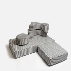 The Modular Pillow Stack - Lauren'S Navy Stripe