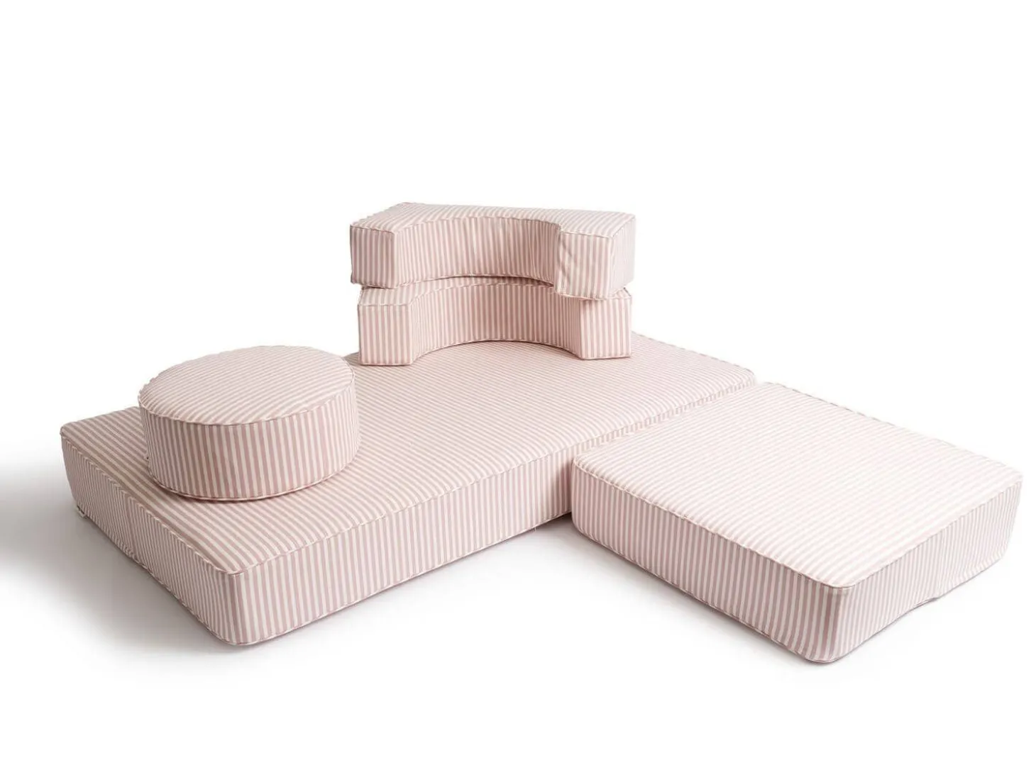 The Modular Pillow Stack - Lauren'S Pink Stripe