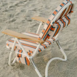 The Pam Chair - Bistro Dusty Pink Stripe