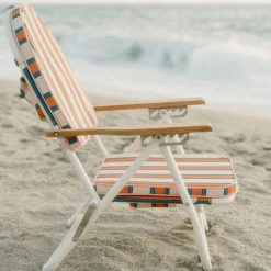 The Pam Chair - Bistro Dusty Pink Stripe