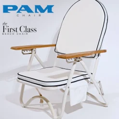 The Pam Chair - Laurens Navy Stripe