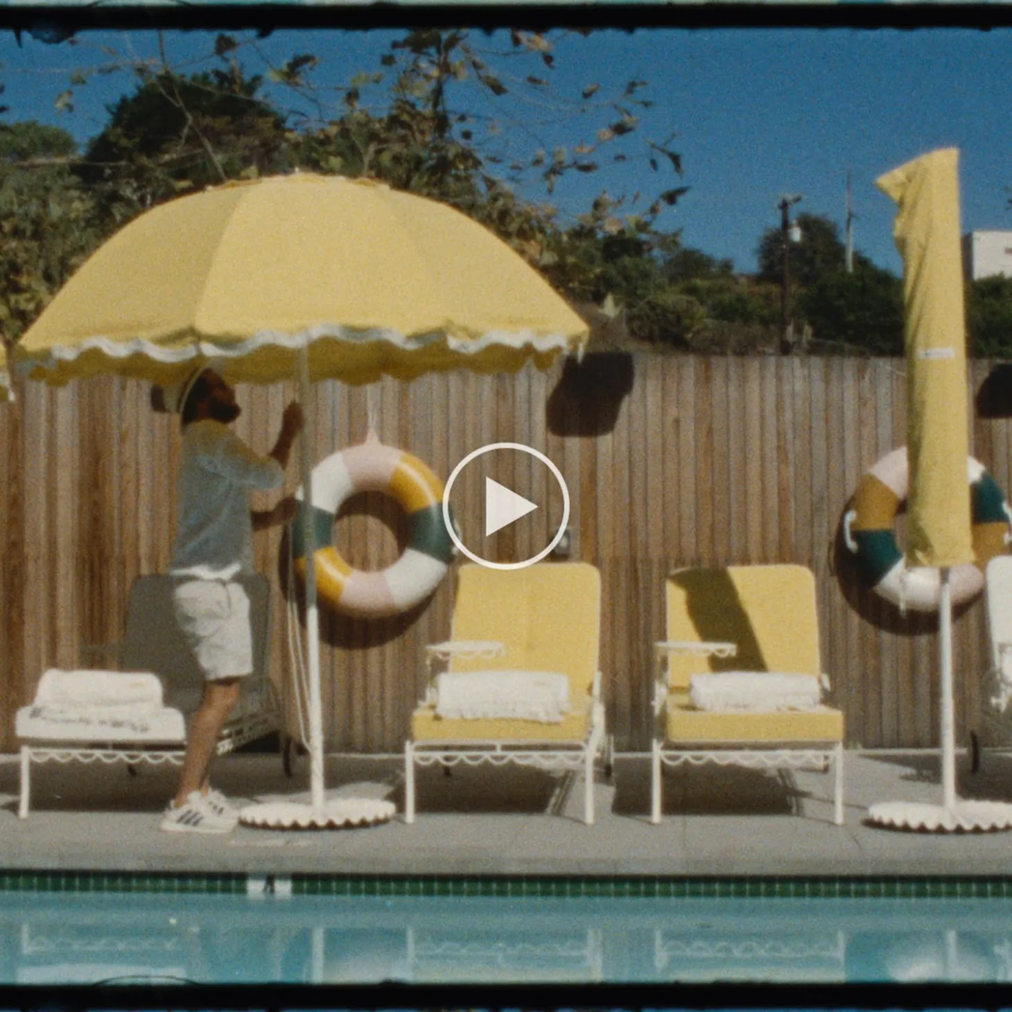 The Patio Umbrella - Lauren'S Navy Stripe