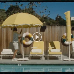 The Patio Umbrella - Lauren'S Pink Stripe