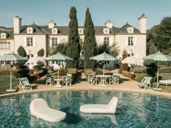 The Pool Lounger - Lauren'S Sage Stripe