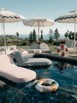 The Pool Lounger - Lauren'S Pink Stripe