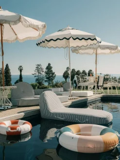 The Pool Lounger - Lauren'S Navy Stripe