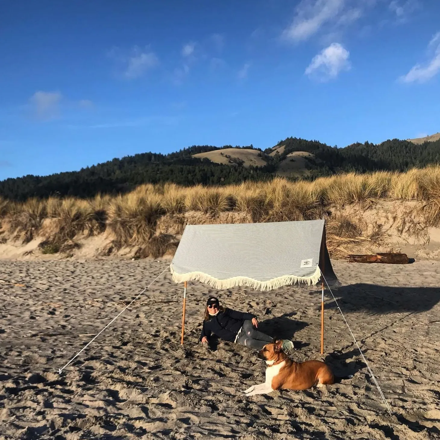 The Premium Beach Tent - Lauren'S Navy Stripe