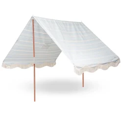 The Premium Beach Tent - Vintage Blue Stripe