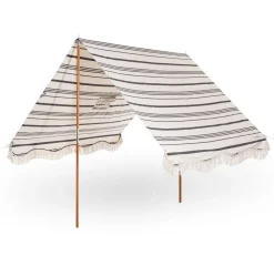 The Premium Beach Tent - Vintage Black Stripe