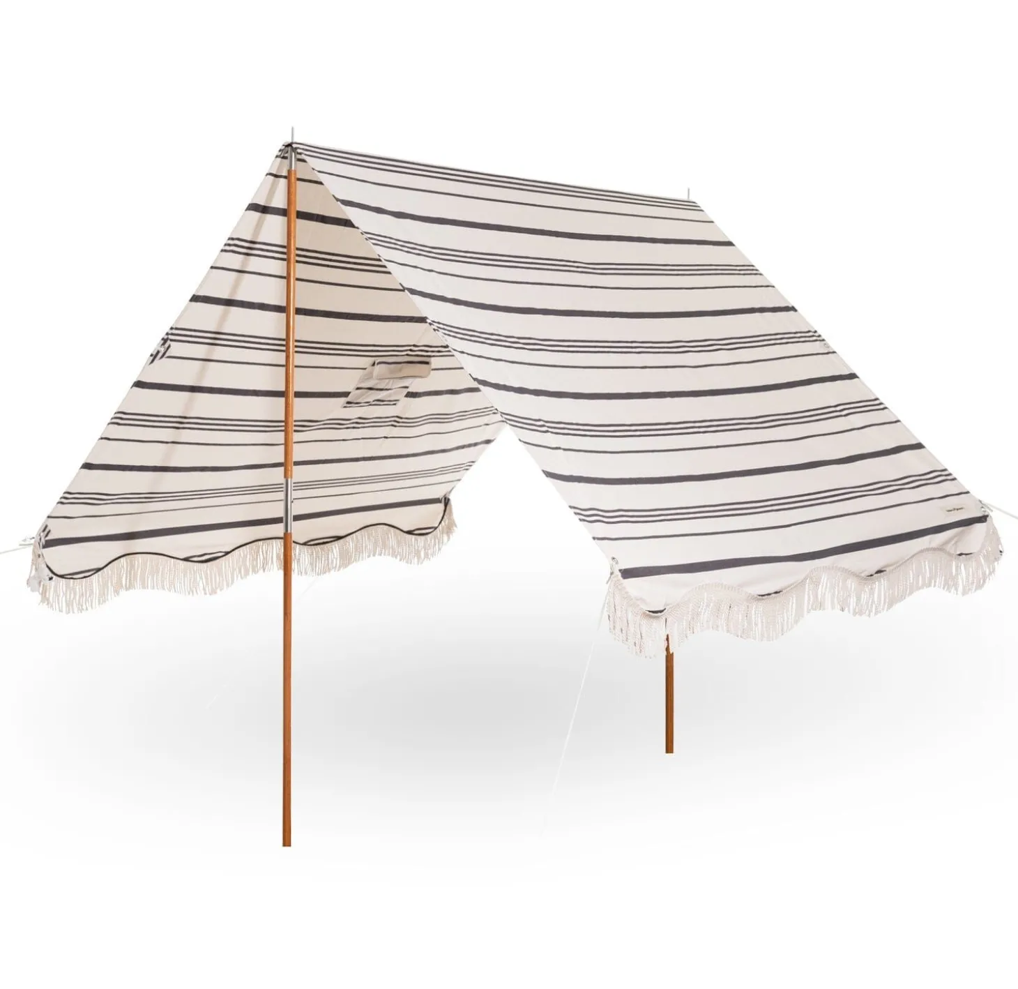 The Premium Beach Tent - Vintage Black Stripe