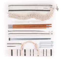 The Premium Beach Tent - Vintage Black Stripe