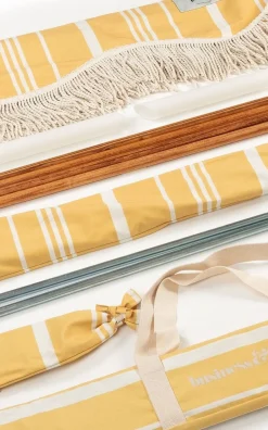 The Premium Beach Tent - Vintage Yellow Stripe