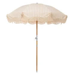 The Premium Beach Umbrella - Monaco Natural Stripe