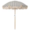 The Premium Beach Umbrella - Monaco Black Stripe