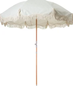 The Premium Beach Umbrella - Lauren'S Sage Stripe