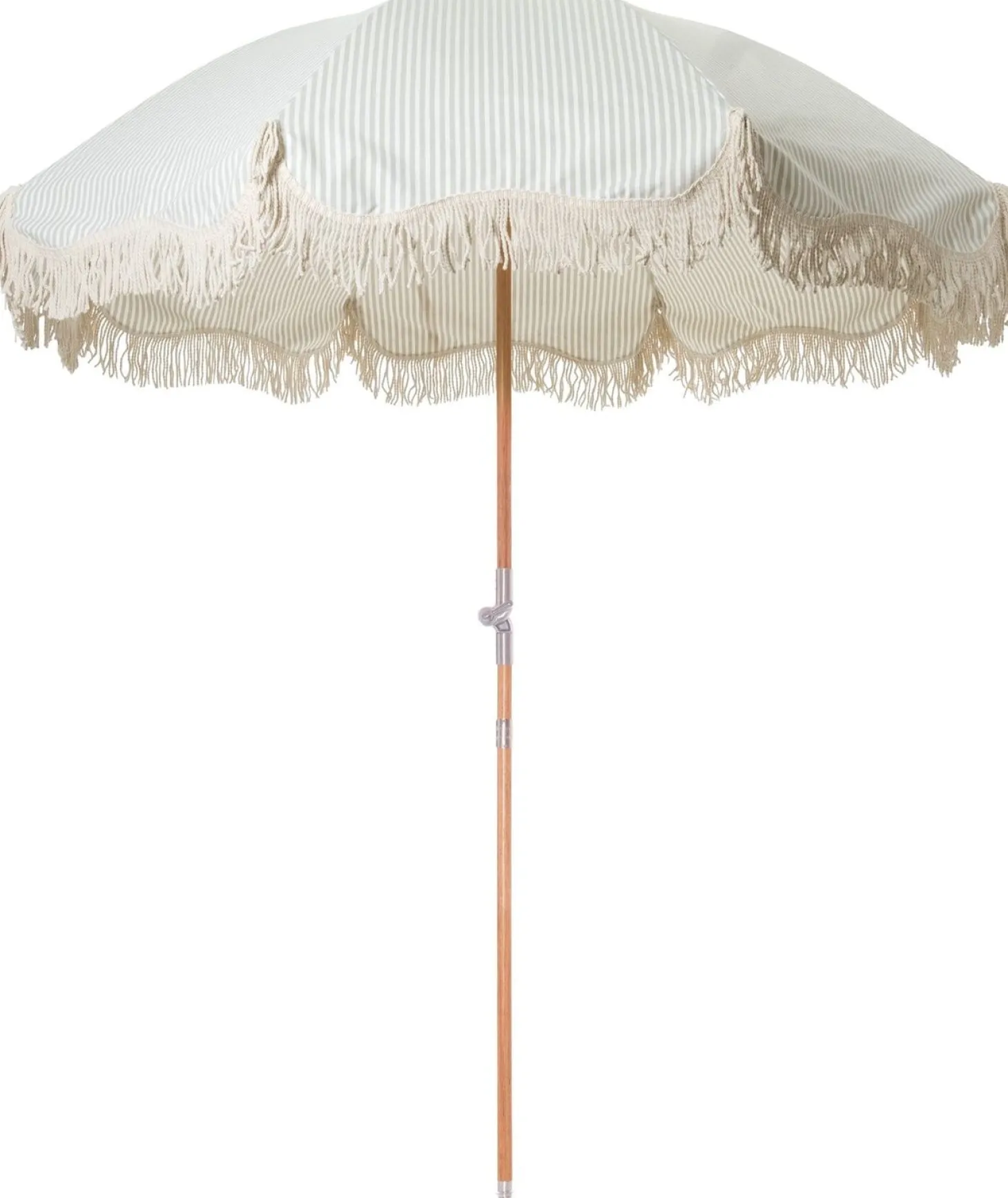 The Premium Beach Umbrella - Lauren'S Sage Stripe