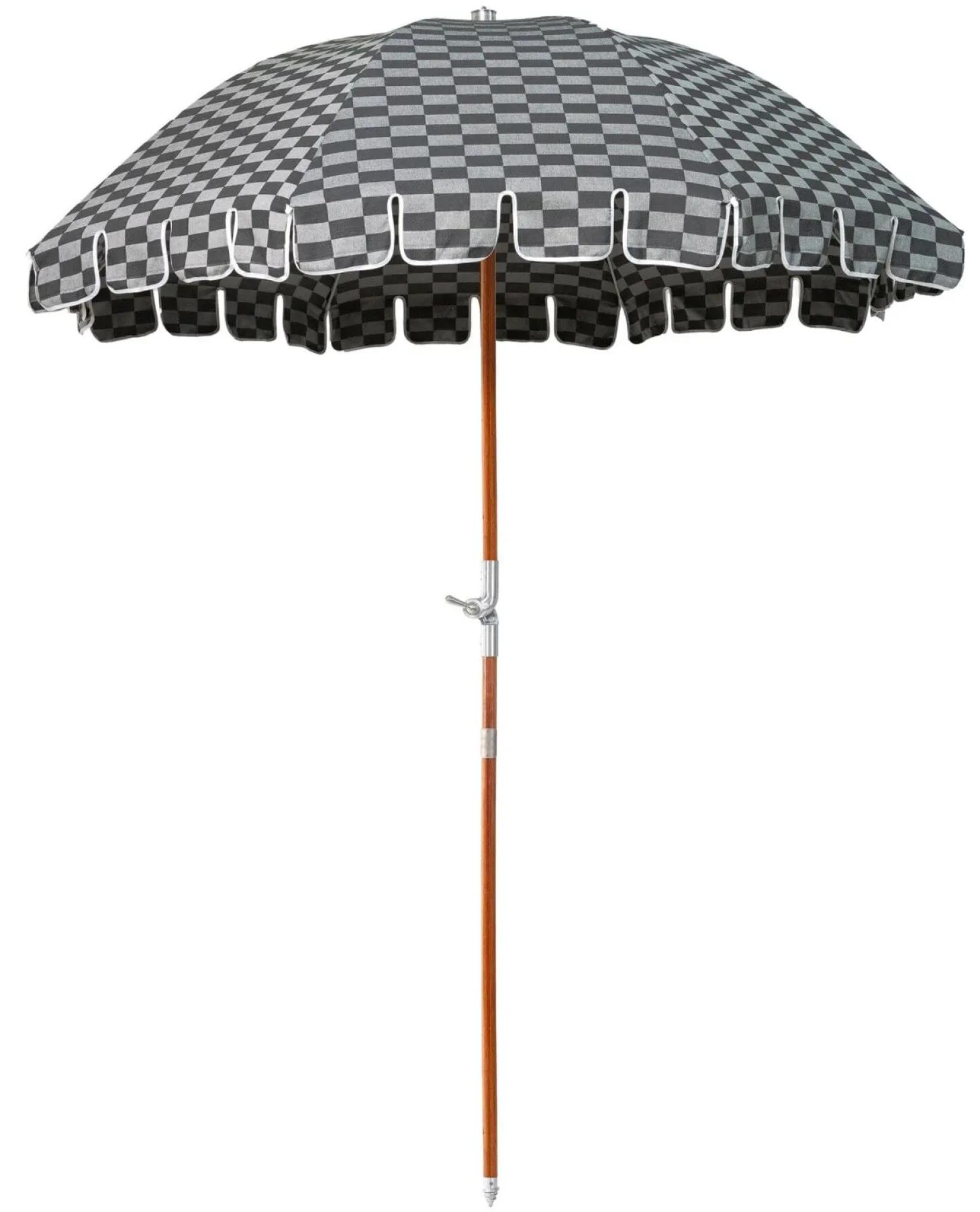 The Premium Beach Umbrella - Vintage Green Check