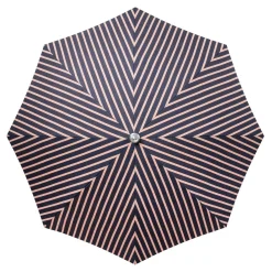 The Premium Beach Umbrella - Monaco Navy And Pink Stripe