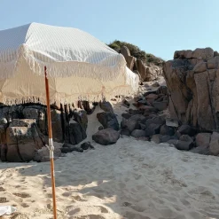 The Premium Beach Umbrella - Lauren'S Sage Stripe