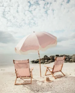 The Premium Beach Umbrella - Lauren'S Pink Stripe