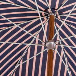 The Premium Beach Umbrella - Monaco Navy And Pink Stripe