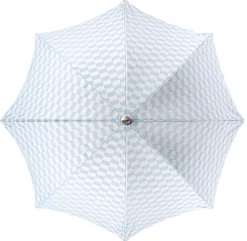 The Premium Beach Umbrella - Vintage Blue Check