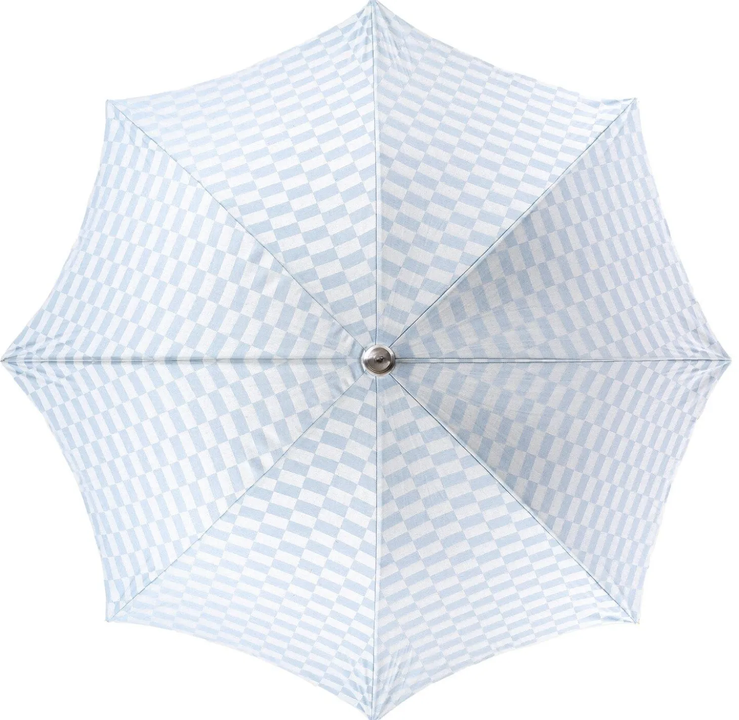 The Premium Beach Umbrella - Vintage Blue Check