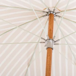 The Premium Beach Umbrella - Monaco Natural Stripe