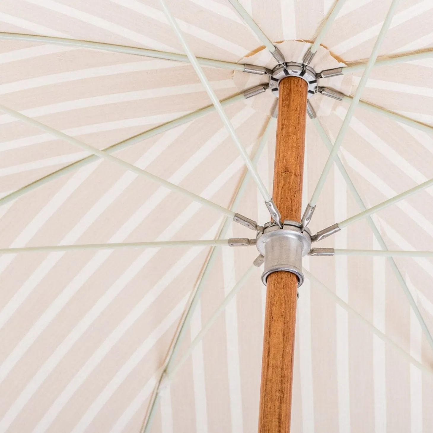 The Premium Beach Umbrella - Monaco Natural Stripe