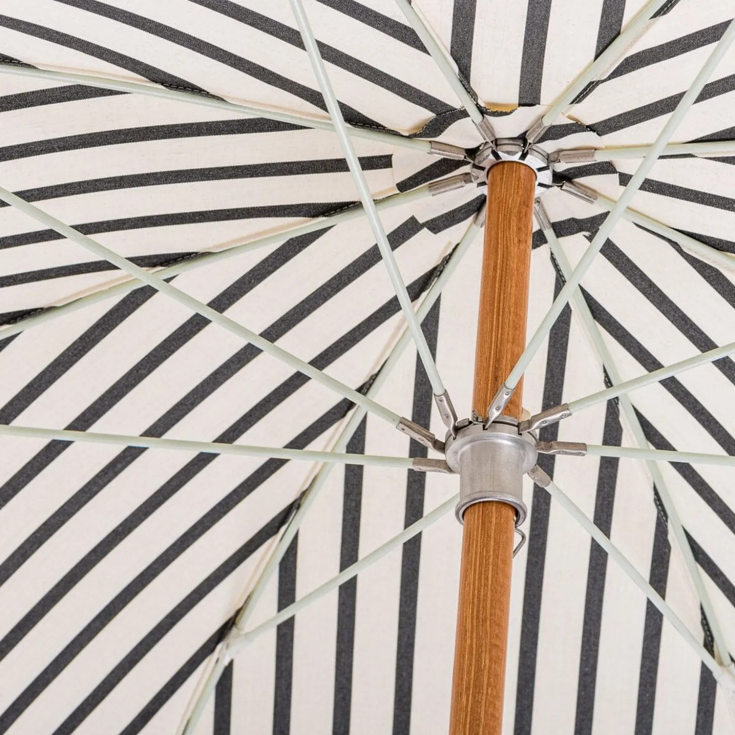 The Premium Beach Umbrella - Monaco Black Stripe