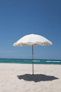 The Premium Beach Umbrella - Lauren'S Sage Stripe
