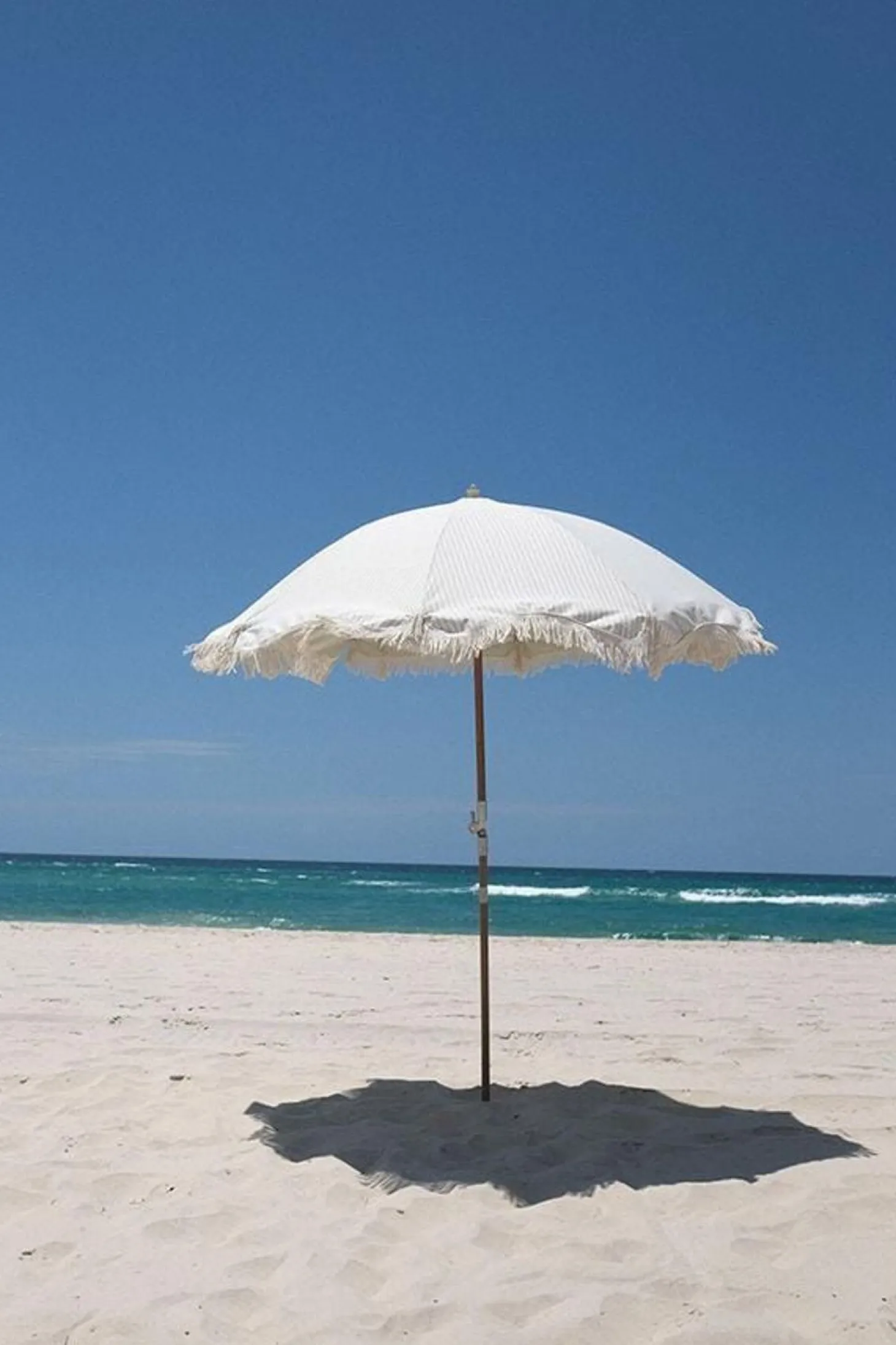 The Premium Beach Umbrella - Lauren'S Sage Stripe