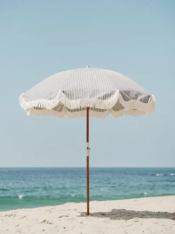 The Premium Beach Umbrella - Lauren'S Navy Stripe